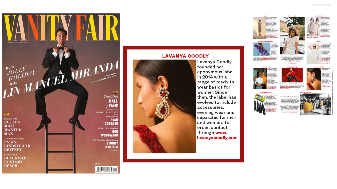 A/W 18 Collection on Vanity Fair 2018 Holiday Issue